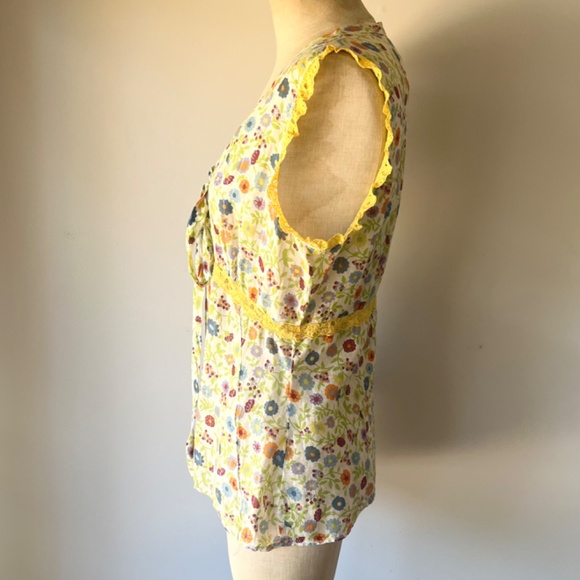 Dolce and Gabbana Blouse Sleeveless Floral Cotton Top Medium Designer - Picture 9 of 9